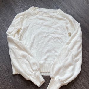 White cream wool sweater